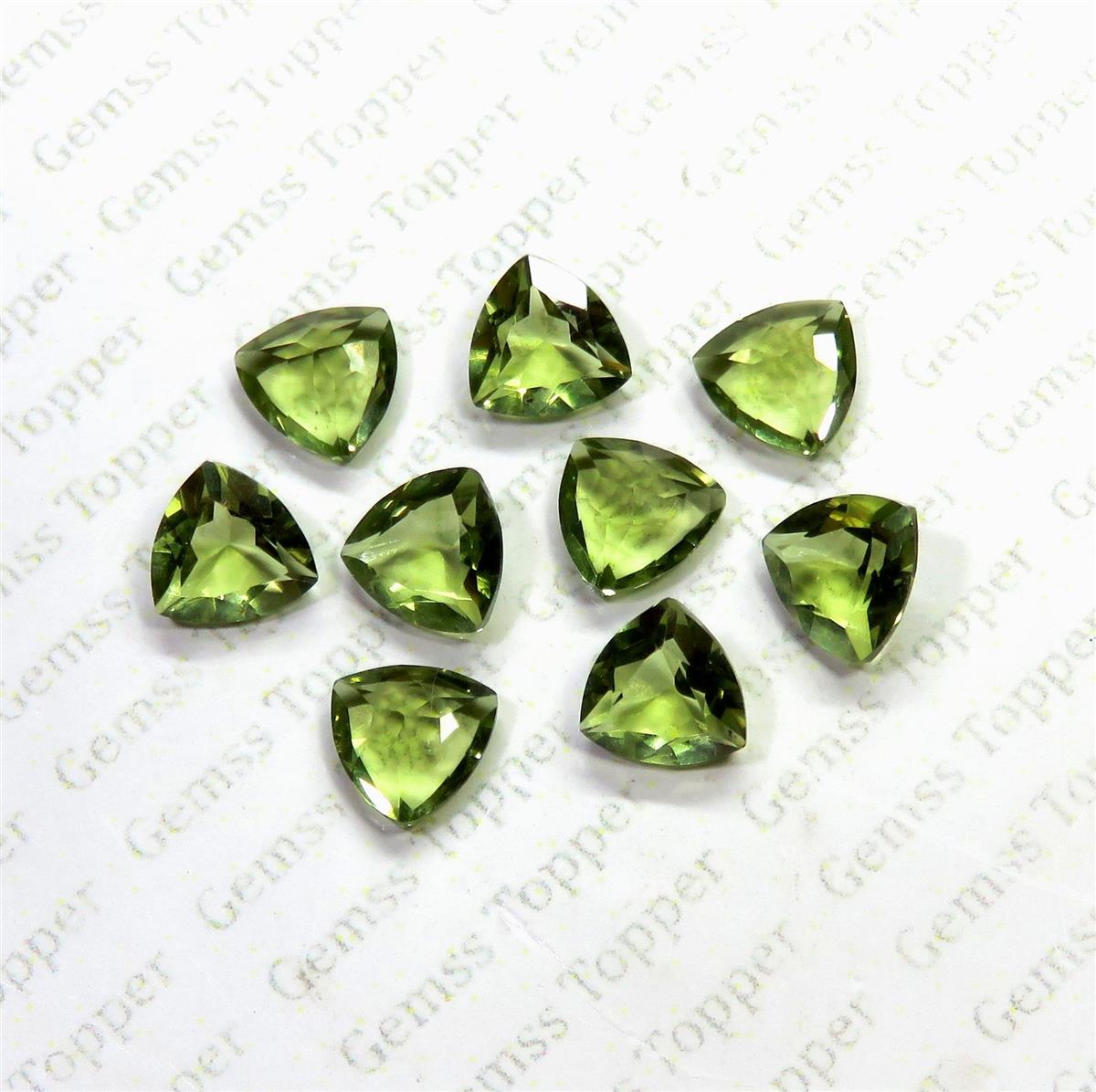 Moldavite 10x10 mm Trillion Faceted
